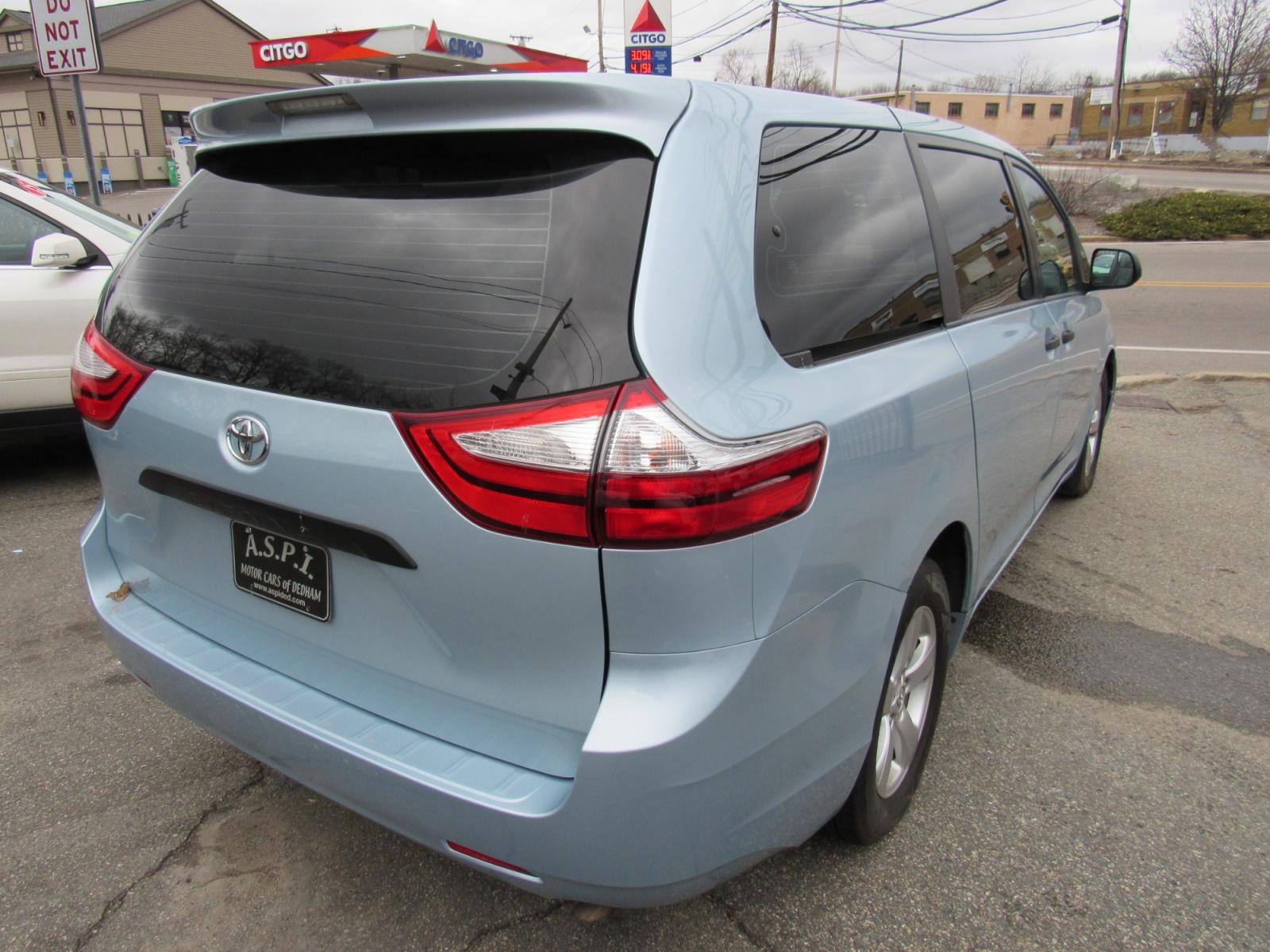 2015 Blue /Gray Toyota Sienna (5TDZK3DC4FS) with an 3.6L V6 DOHC 24V engine, Automatic transmission, located at 215 Milton St, Dedham, MA, 02026, (781) 329-5144, 42.241905, -71.157295 - This nice 7 passenger van is in excellent condition. Runs like new. All ASPI Motor Cars vehicles are fully serviced before they are delivered to assure the highest quality used vehicles. Come with a 3/3 warranty included in the price. Call for details. Prices on all vehicles do not include $299 - Photo #6